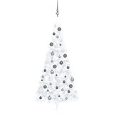 vidaXL umjetna polovica božićnog drvca LED s kuglicama bijela 240 cm Cijene