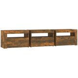 TV ormarić s LED svjetlima boja dimljenog hrasta 180x35x40 cm | Eponuda.com