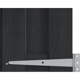  Vrtna vrata 100 x 180 cm WPC i aluminij Crna | shoptok.hr