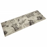  Kuhinjski tepih perivi s natpisom 60 x 180 cm baršunasti sivi | shoptok.hr