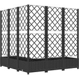  Vrtna sadilica s rešetkom crna 120 x 120 x 121,5 cm PP | shoptok.hr