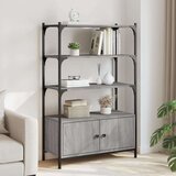  Regal za knjige 3 razine siva boja hrasta 70x30x109 5 cm drveni Cijene