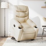 Maison Chic Naslanjač - Relax naslanjač s funkcijo vstajanja krem blago, (22061291) | Shoptok.si