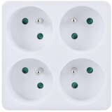 solight P108 - razdelna utičnica 4x 10 A, bela | Eponuda.com