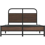 vidaXL Posteljni okvir brez vzmetnice 140x200 cm rjav hrast inž. les | Shoptok.si
