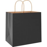  Papirnate vrećice 250 kom s ručkama crne 26x17x25 cm | shoptok.hr