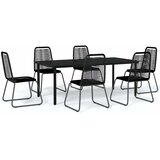  7-dijelni vrtni blagovaonski set crni | shoptok.hr