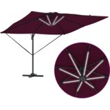  Senčnik Bordo rdeča 286 x 285 x 270 cm Aluminij, (5000045662) | Shoptok.si