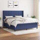 The Living Store Box spring postelja z vzmetnico modra 180x200 cm blago - Box Spring Postelja, (21514568) | Shoptok.si