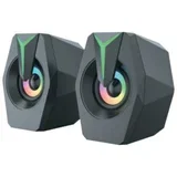 SPK-B26 stereo zvucnici black led, 2.0 inch, 6W rms (2 x 3W) usb pwr, volume control, 3,5mm