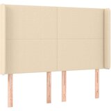  Box spring postelja z vzmetnico LED krem 140x190 cm blago, (20898979) | Shoptok.si