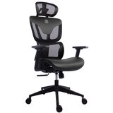 BIT FORCE COZY LM-2D uredska stolica, PU koža, 2D naslon za ruke, nosivost 140kg, crna | shoptok.hr