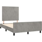  Posteljni okvir z vzglavjem svetlo siv 120x200 cm žamet, (20794817) | Shoptok.si
