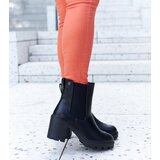 Gemre Black insulated classic heeled ankle boots Caio | Shoptok.si