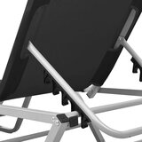  Ležaljka za sunčanje od aluminija i tekstilena crna | shoptok.hr