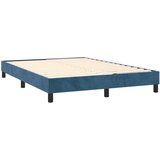 vidaXL Krevet box spring s madracem LED tamnoplavi 140x190 cm baršun | shoptok.hr