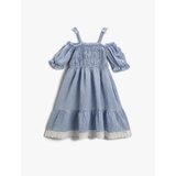 Koton Off The Shoulder Dress Plaid Balloon Sleeves | Shoptok.si