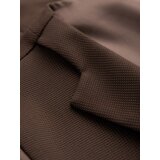 Ombre Fitted men's structured knit vest with lapels - brown | Shoptok.si