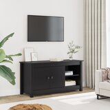 Maison Chic TV omarica - TV enota - Televizijska omarica črna 103x36,5x52 cm trdna borovina, (21701783) | Shoptok.si