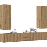vidaXL TV omara 5-delna stenski artisan hrast inženirski les Cene