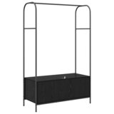  Stalak za odjeću s policama Crni hrast 100x44x160 cm | shoptok.hr