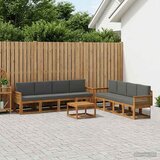  Set vanjskih sofa 9 pcs Prirodna i antracit Poliester | shoptok.hr