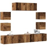  7-dijelni zidni set TV ormarić konstruirano drvo Old wood Cijene