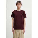 Fred Perry Majice s kratkimi rokavi TWIN TIPPED T-SHIRT Bordo | Shoptok.si
