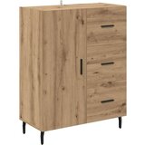 vidaXL Visok predalnik s predalom Umetni hrast 69,5 x 34 x 180 cm | Shoptok.si