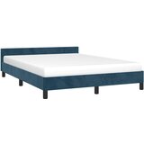  Okvir za krevet bez madraca tamnoplavi 140x190 cm baršunasti | shoptok.hr