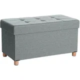 Zložljiva stolna klop z odlagališčem in prevleko, podnožje iz masivnega lesa, prostornina 65 l, do 300 kg, 76 x 38 x 40 cm, (21671095)