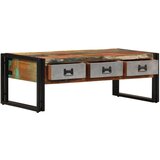 Furnova Klubska mizica s 3 predali trden predelan les 100x50x35 cm, (21913893) | Shoptok.si