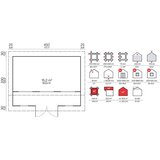 Male kuće Drvena kuća LANGEOOG B 470 × 350 cm – bez završnog krovnog pokrova | shoptok.hr