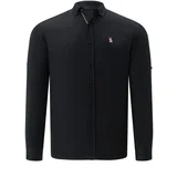 dewberry G674 MEN'S SHIRT-LIGHT BLACK