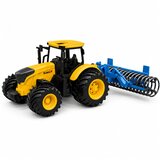  Agricultural Farm Tractor with Roller Lights Sounds Yellow 1:24 | Shoptok.si