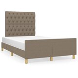 The Living Store Posteljni okvir z vzglavjem taupe 120x200 cm blago - Posteljni Okvir Z Vzglavjem, (21523782) | Shoptok.si