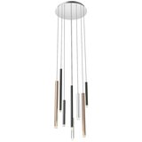  Redo 01-2053 - LED luster na sajli MADISON 8xLED/4W/230V sjajni hrom/crna/bakar | Eponuda.com