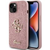 Guess GUHCP15SHG4SGP silikonski ovitek za iPhone 15 - roza z bleščicami in zlatim logom Cene