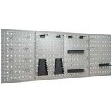vidaXL Stenske plošče za obešanje orodja 4 kosi 40x58 cm jeklo Cene