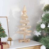 vidaXL Božična drevesa z stojalom Naravna 60 cm Trdna borovina | Shoptok.si