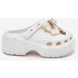 Boto Girls Foam Slippers With Bow And Decorations White Selvana | Eponuda.ba