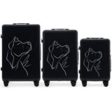 WINGS komplet 3 kofera ABS+, crna „Pas” | shoptok.hr