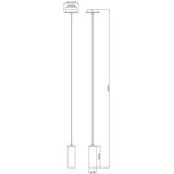 Globo 57911HG - visilica na sajli robby 1xGU10/35W/230V siva/braon | Eponuda.com