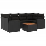  The Living Store Vrtna sedežna garnitura 7-delna z blazinami črn poli ratan - Vrtna Sedežna Garniture, (21452712) | Shoptok.si