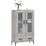 Visoka komoda siva boja hrasta 69,5x31x115 cm konstruirano drvo | shoptok.hr