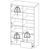 Tvilum Bijela/u prirodnoj boji vitrina u dekoru hrasta 100x170x48 cm Next – | shoptok.hr