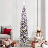 vidaXL Umestno božično drevo Zelena 210 cm PVC in Jeklo in Plastika | Shoptok.si