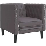  Fotelj chesterfield sivo umetno usnje, (21825064) | Shoptok.si