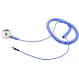 ESD kabel za uzemljenje 3.00 m stezaljka, pritisni gumb 10 mm, spoj prstenaste kabelske stopice