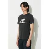 New Balance Bombažna kratka majica Sport Essentials moška, črna barva, MT41502BK